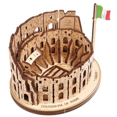 Colisée de Rome – Maquette en bois à construire, puzzle 3D architectural Brown 2 - vertbaudet enfant 