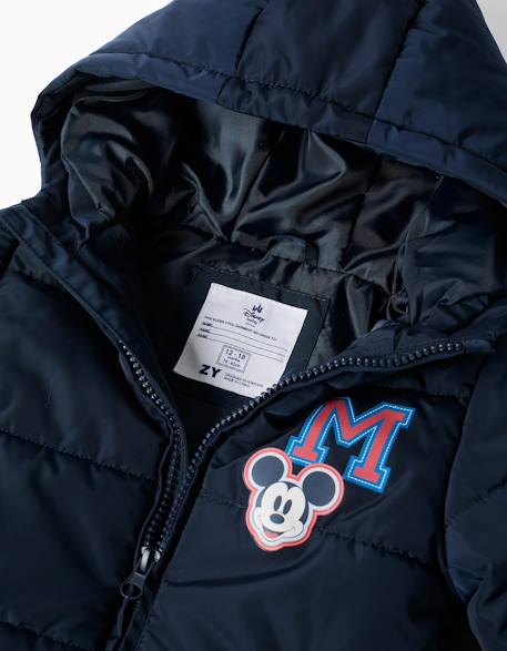 Doudoune avec capuche et imprimés mickey Bleu foncé 3 - vertbaudet enfant 