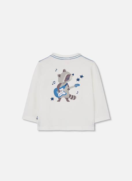 T-shirt garçon maille imprimé raton laveur Blanc 4 - vertbaudet enfant 