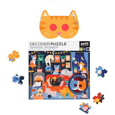 Decoder puzzle - aventures de chat Multicolor 2 - vertbaudet enfant 