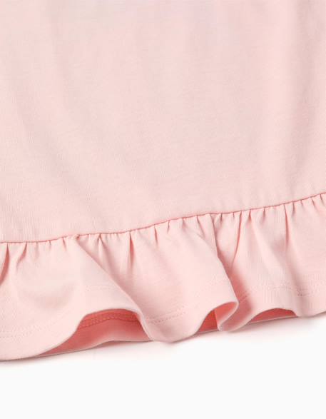 T-shirt en coton à manches longues avec imprimé stitch Rose 4 - vertbaudet enfant 