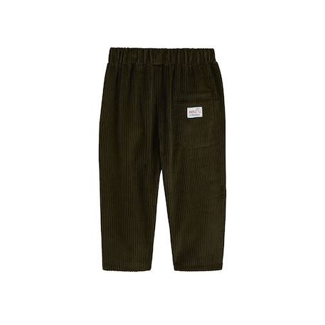 Pantalon garçon en velours côtelé pistache Vert 3 - vertbaudet enfant 
