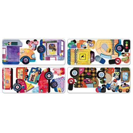 Boïte de puzzle magnétique - véhicules Multicolor 2 - vertbaudet enfant 