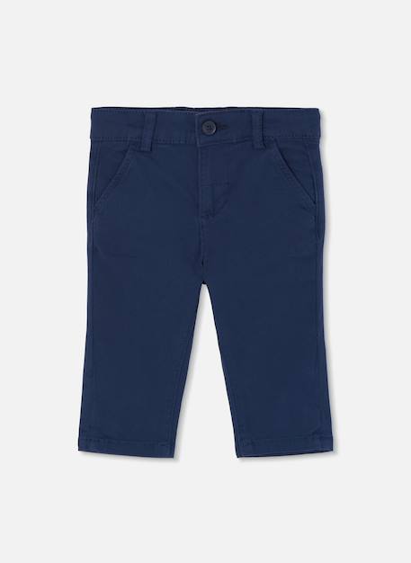 Pantalon garçon satiné élastique Bleu 2 - vertbaudet enfant 