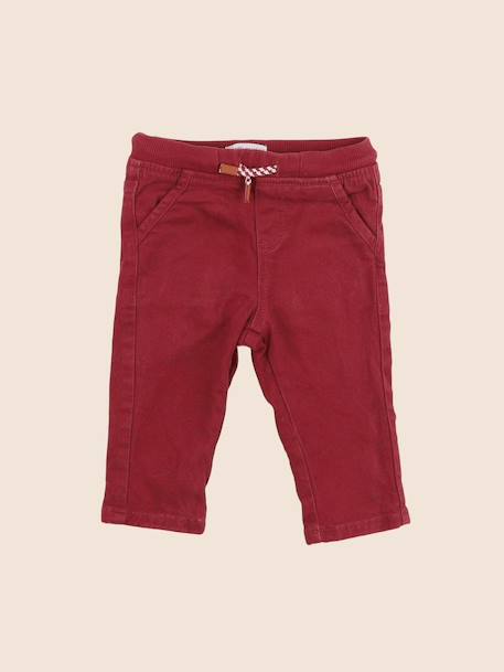 Pantalon doublé - 9 mois Rouge 1 - vertbaudet enfant 