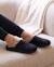 Chaussons mules microvelours semelle ergonomique, mousse à mémoire forme Marine+Noir+Rayures canard 8 - vertbaudet enfant 