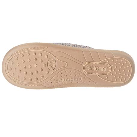 Chaussons mules velours semelle ergonomique, mousse à mémoire forme Léopard beige+Noir+Pois gris 5 - vertbaudet enfant 