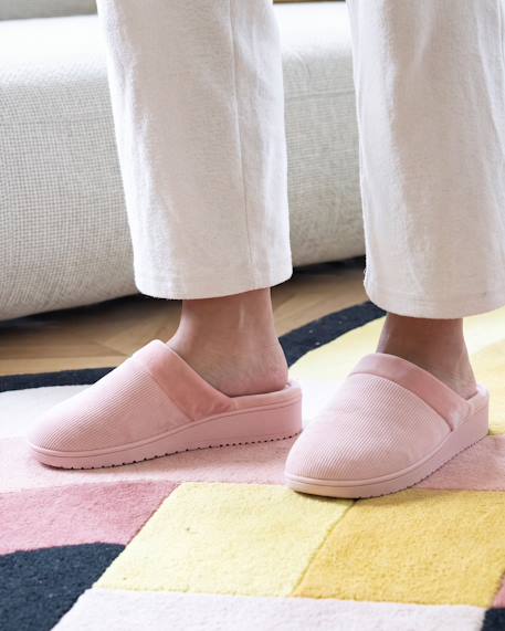 Chaussons mules jersey mousse à mémoire forme talon 3,7 cm Blush 2 - vertbaudet enfant 