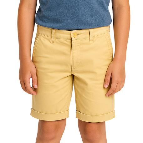Short chino garçon Jaune+Marron+Orange 1 - vertbaudet enfant 