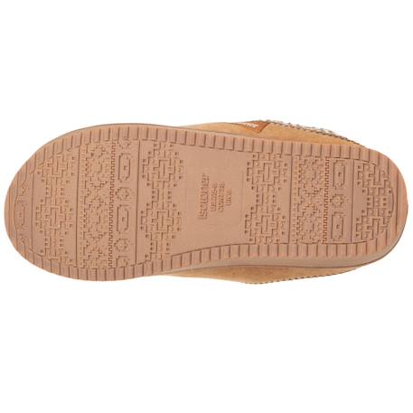 Chaussons mules suédine à semelle compensé de 3,5 cm, confort Camel+Ivoire 5 - vertbaudet enfant 