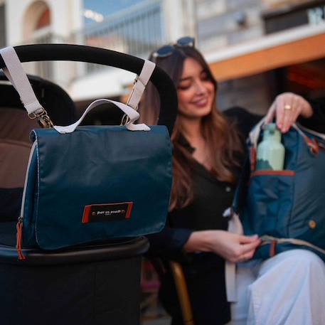 Sac à dos à langer camille Blanc+Bleu 11 - vertbaudet enfant 