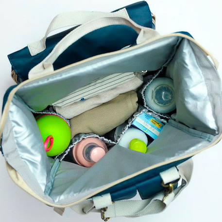 Sac à dos à langer camille Blanc+Bleu 8 - vertbaudet enfant 