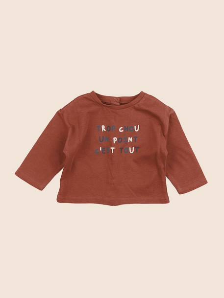 Tee-shirt - 6 mois Marron 1 - vertbaudet enfant 