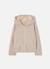 Blouson fille en maille à capuche Beige 2 - vertbaudet enfant 