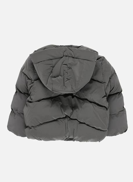 Parka fille en tissu technique à capuche Gris 2 - vertbaudet enfant 