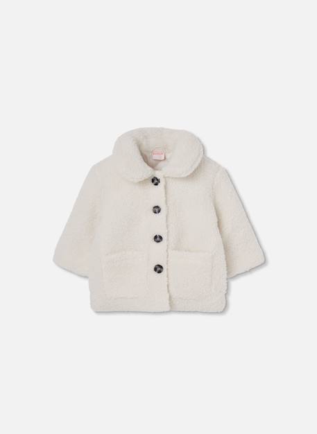 Manteau fille Blanc 3 - vertbaudet enfant 