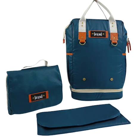 Sac à dos à langer camille Blanc+Bleu 9 - vertbaudet enfant 