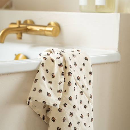 Lot de 3 langes motif léopard Beige 6 - vertbaudet enfant 