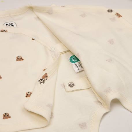 Lot de 2 bodies bébé Beige+Crudo 6 - vertbaudet enfant 