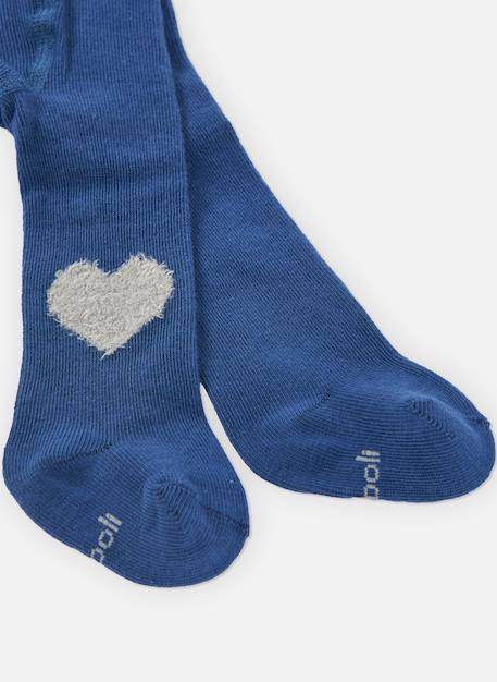 Collant avec coeur Bleu 2 - vertbaudet enfant 