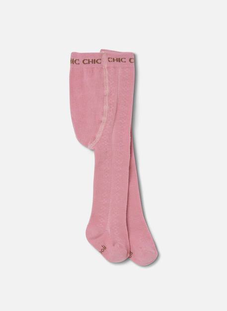 Collant bébé côtelé Rose 1 - vertbaudet enfant 