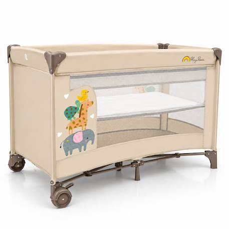 Lit de voyage smooth animalia Beige 3 - vertbaudet enfant 