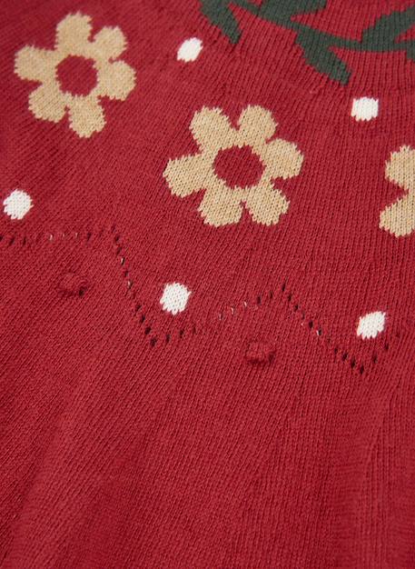 Robe fille imprimée fleurs Rouge 3 - vertbaudet enfant 