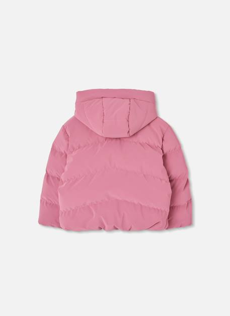 Parka fille en tissu technique à capuche Rose 3 - vertbaudet enfant 