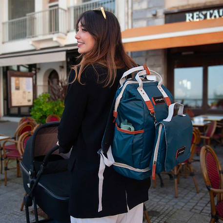 Sac à dos à langer camille Blanc+Bleu 12 - vertbaudet enfant 