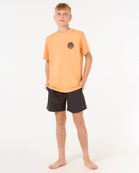T-shirt à manches courtes wetsuit icons enfant Bleu marine foncé+Mandarin zest+Noir+Ocre+Piscine à vagues 10 - vertbaudet enfant 