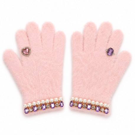 Gants doux et élégants avec bijoux mademoiselle Bleu+Rose 4 - vertbaudet enfant 