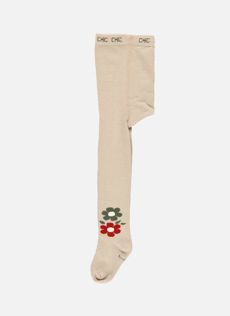 Collant imprimé fleurs Beige 1 - vertbaudet enfant 