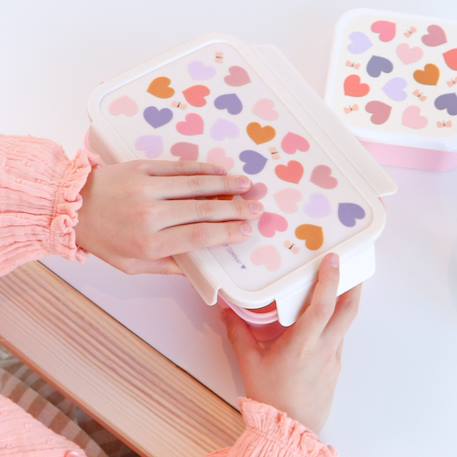 Lunch box cœurs (1,2 l) Rose, orange, violet 3 - vertbaudet enfant 
