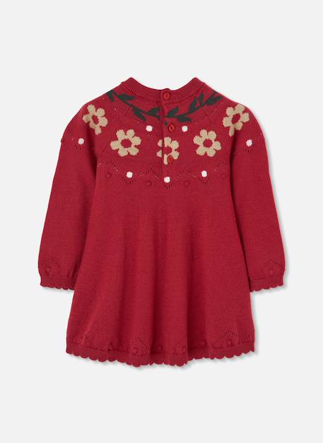 Robe fille imprimée fleurs Rouge 2 - vertbaudet enfant 