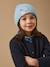 Bonnet brodé maille côtelée fille Bleu orion 1 - vertbaudet enfant 