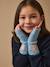 Mitaines brodées maille côtelée fille Bleu orion 1 - vertbaudet enfant 