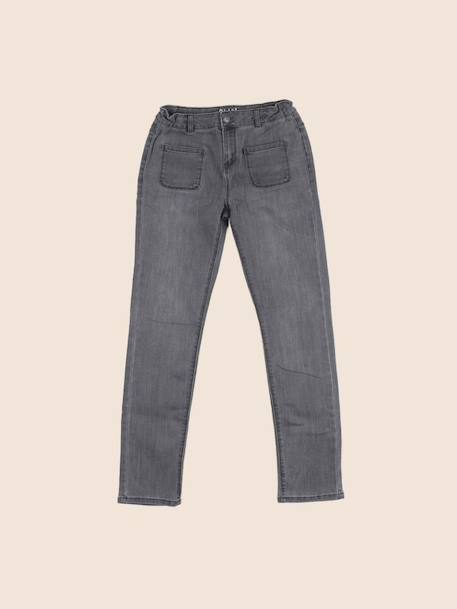 Jean - 12 ans Gris 1 - vertbaudet enfant 