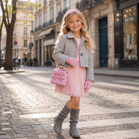 Gants doux et élégants avec bijoux mademoiselle Bleu+Rose 5 - vertbaudet enfant 