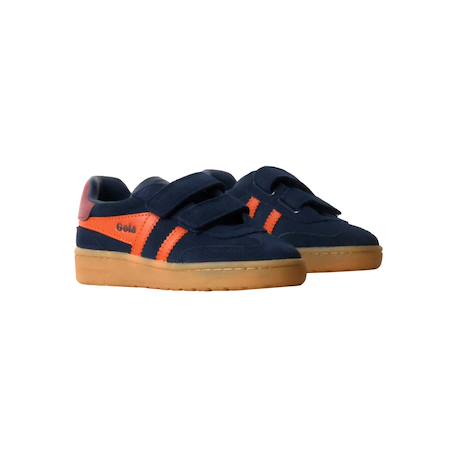 Baskets enfant basses à scratch 1cka+Jade candy soleil gomme+Marine blanc cassé saphire gomme+Marine orange+Soleil noir vert gomme+Vert orange moody marine gomme 3 - vertbaudet enfant 