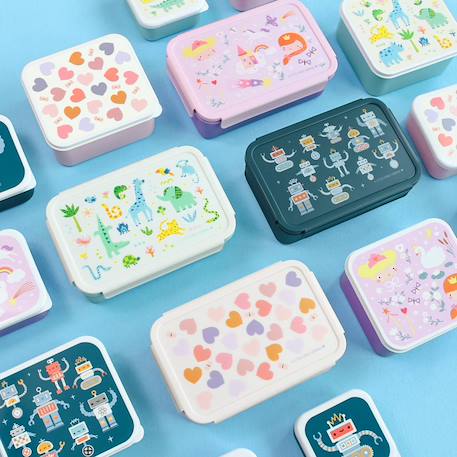 Lunch box cœurs (1,2 l) Rose, orange, violet 6 - vertbaudet enfant 