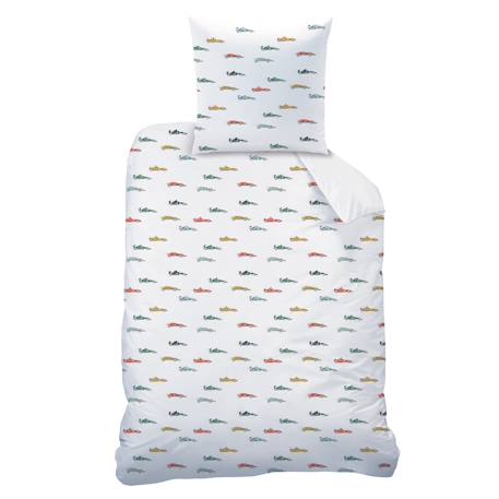 Parure de lit imprimée 100% coton, vroum Blanc 4 - vertbaudet enfant 