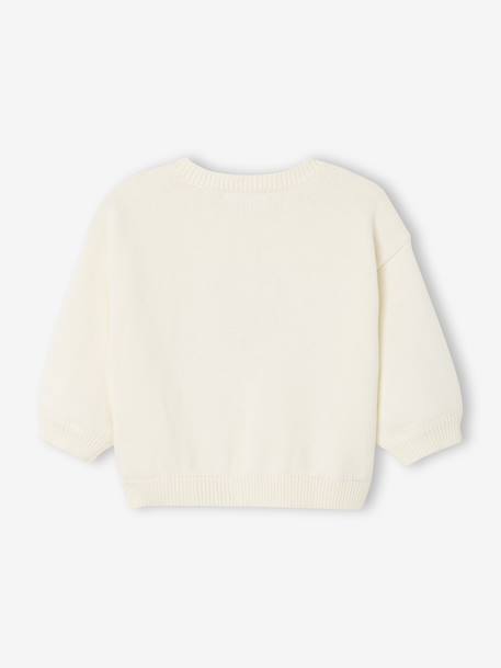 Pull bébé naissance tricot écru 2 - vertbaudet enfant 