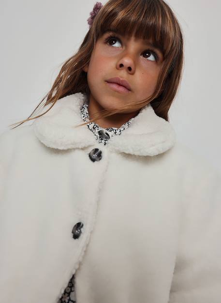 Manteau fille Blanc 2 - vertbaudet enfant 