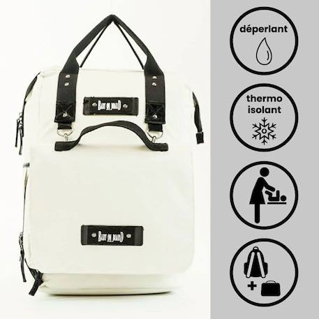 Sac à dos à langer camille Blanc+Bleu 3 - vertbaudet enfant 