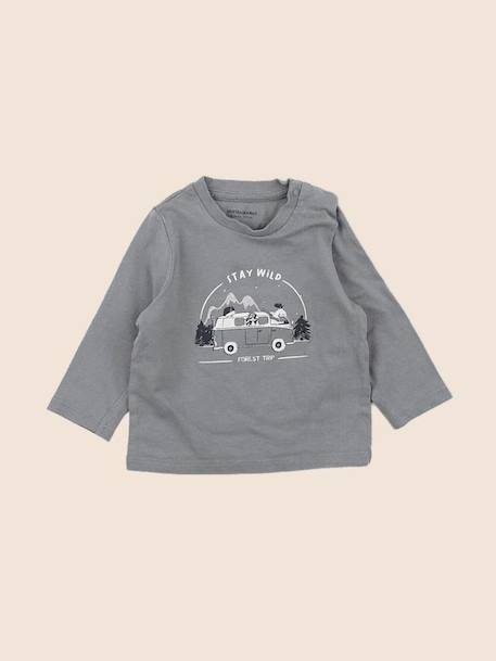Tee-shirt - 6 mois Gris 1 - vertbaudet enfant 