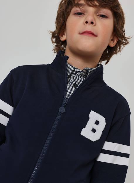 Veste garçon molleton Bleu 1 - vertbaudet enfant 