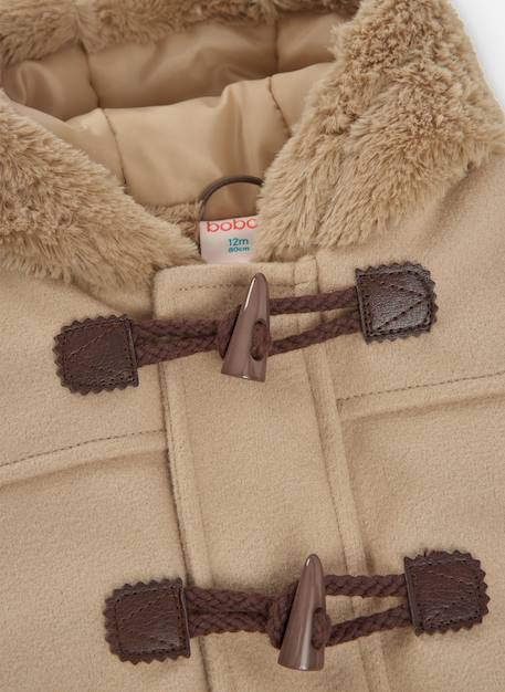 Duffle-coat enfant combiné à capuche et molleton Beige 4 - vertbaudet enfant 