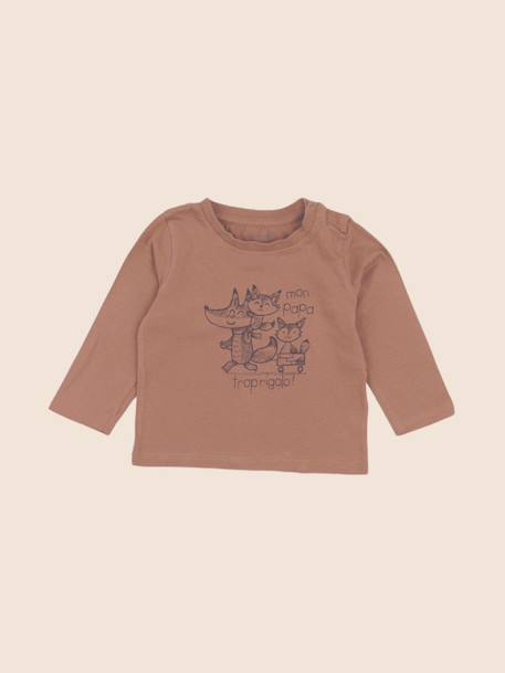 Tee-shirt - 9 mois Marron 1 - vertbaudet enfant 