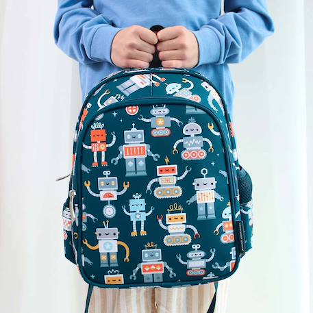 Sac à dos isotherme fleurs du jardin Bleu menthol+Kaki+Princesses+Robot+Rose+Saumon+Vert+Violet, blanc, jaune 20 - vertbaudet enfant 