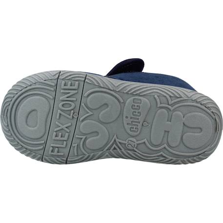 Chaussons garçon à scratch Bleu+Vert 6 - vertbaudet enfant 